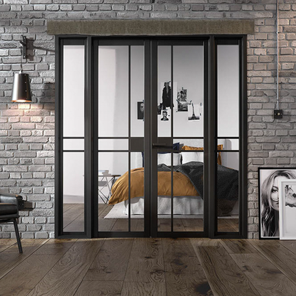 Black Greenwich W6 Pre-Finished Room Divider