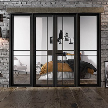Black Greenwich W8 Pre-Finished Room Divider