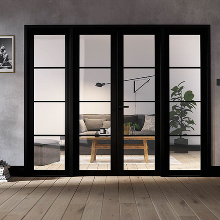 Black Soho W8 Pre-Finished Room Divider