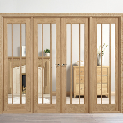 Oak Lincoln W8 Unfinished Room Divider