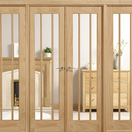 Oak Lincoln W8 Unfinished Room Divider