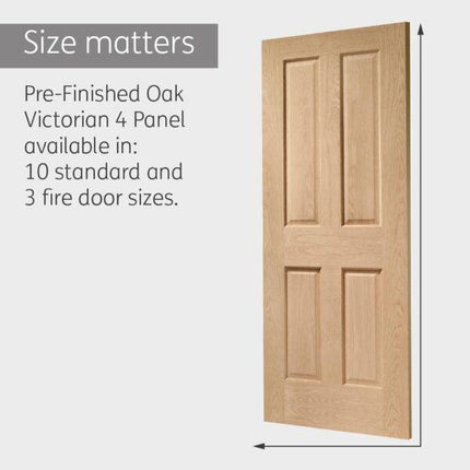 Oak Victorian 4 Panel Pre-Finished Door