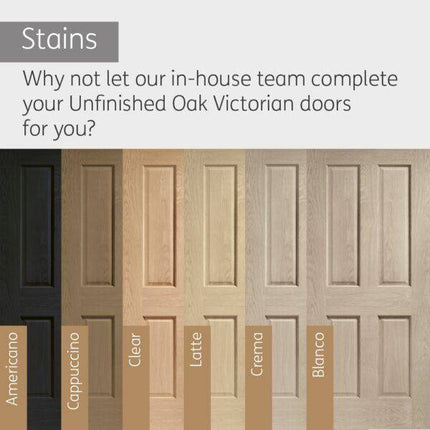 Oak Victorian 4 Panel Unfinished FD30 Fire Door