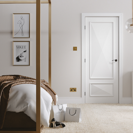 White Knightsbridge 2P Primed Door