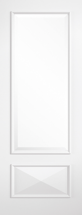 White Knightsbridge Clear Glazed 1L Primed Door