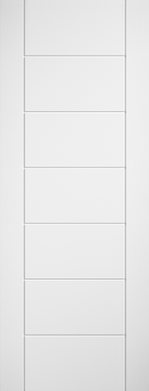 White Laminate Linear 7P Pre-Finished FD30 Fire Door