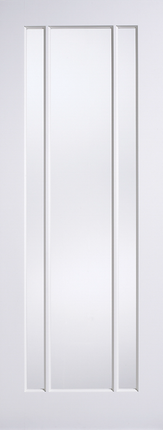 White Lincoln Clear Glazed 3L Primed Door