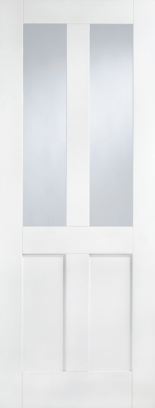 White London Clear Glazed Primed Door