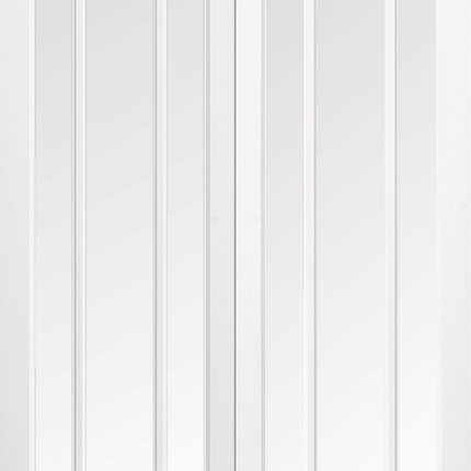 White Manhattan Clear Glazed 9L Primed Door Pair