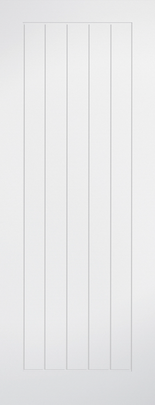 White Mexicano Primed FD60 Fire Door