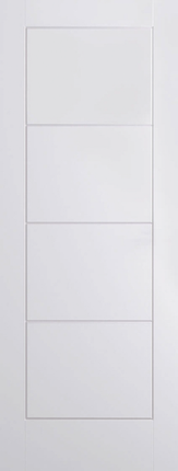 White Moulded Ladder Primed FD30 Fire Door