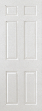 White Moulded Smooth 6P Square Top Primed FD30 Fire Door