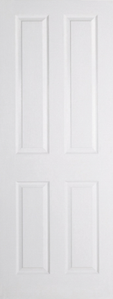 White Moulded Textured 4P Primed Door