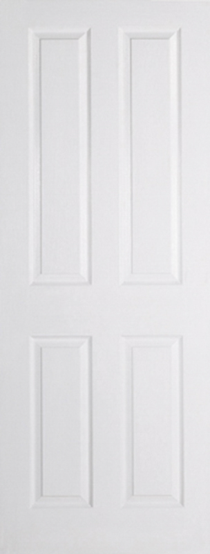 White Moulded Textured 4P Primed FD30 Fire Door