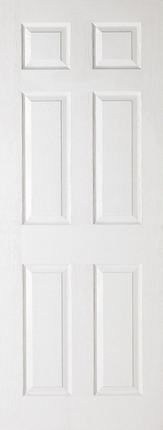 White Moulded Textured 6P Primed Door