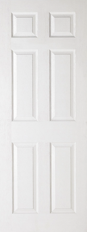 White Moulded Textured 6P Primed FD30 Fire Door