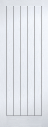 White Moulded Textured Vertical 5P Primed Door