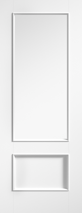 White Murcia Clear Glazed Primed Door