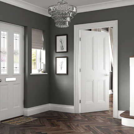 White Nostalgia 4P Primed Door