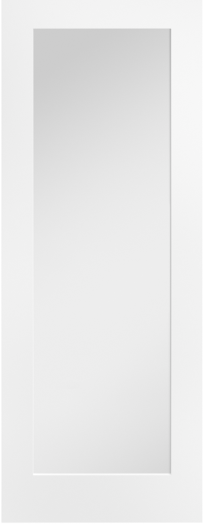 White Pattern 10 Clear Glazed 1L Primed Door