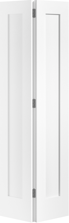 White Pattern 10 One Panel Bi-Fold Primed Door