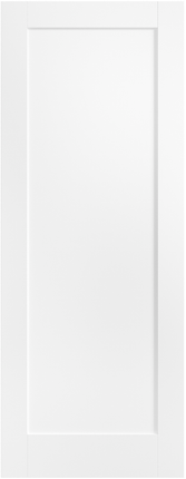 White Pattern 10 One Panel Primed FD30 Fire Door