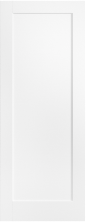 White Pattern 10 One Panel Primed FD30 Fire Door