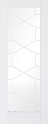 White Orly Clear Glazed Primed Door