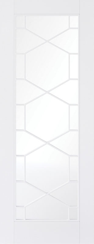 White Orly Clear Glazed Primed Door