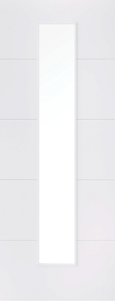 White Santandor Clear Glazed 1L Primed Door