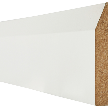 Primed White Skirting Chamfered