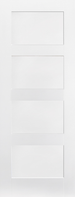 White Shaker 4P Primed FD30 Fire Door
