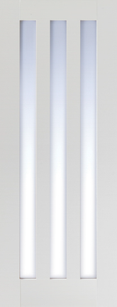 White Utah Clear Glazed 3L Primed Door