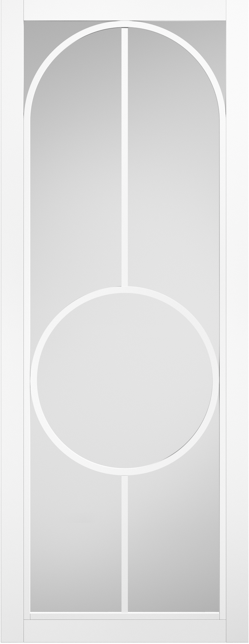 Bowery White Clear Glazed Primed Door