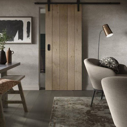 Oak Rustic Ledged Unfinished Door