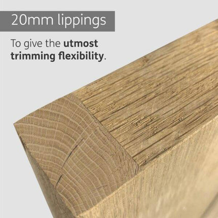 Oak Palermo Essential 1 Light Clear Glazed Unfinished Door